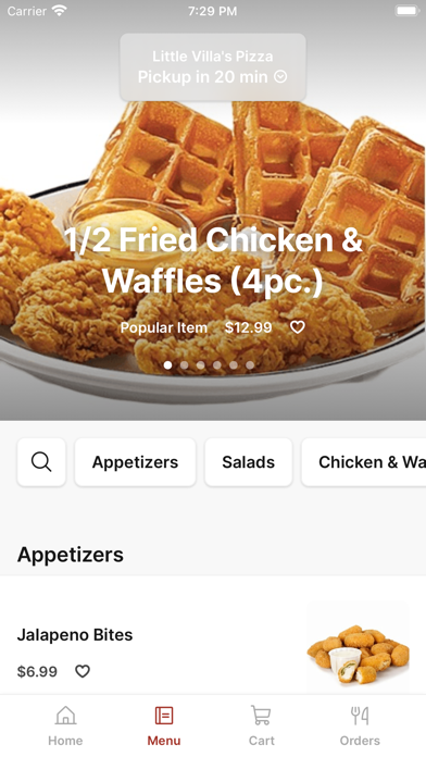 Little Villa's Pizza To Go iPhone screenshot 2 - Food & Drink app
