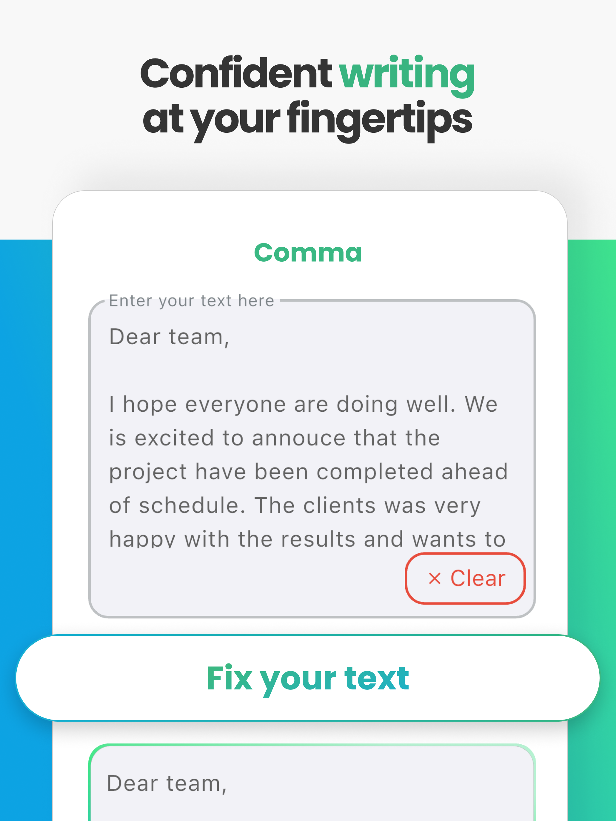 Comma: Grammar Check Corrector