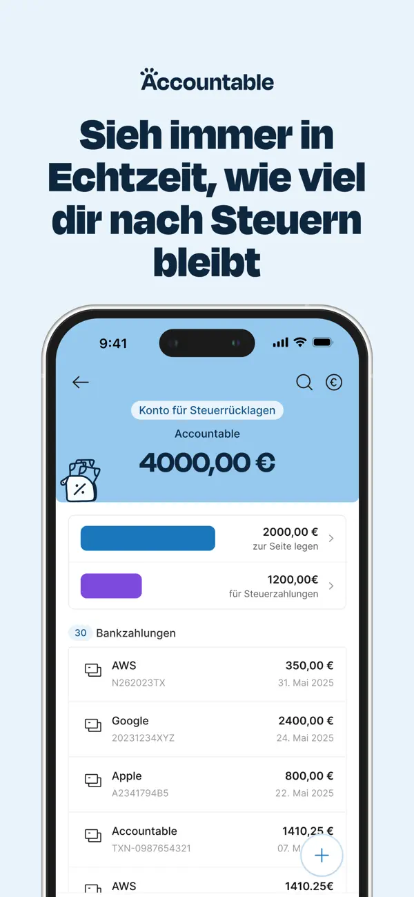 Accountable für Selbstständige Screenshot 6