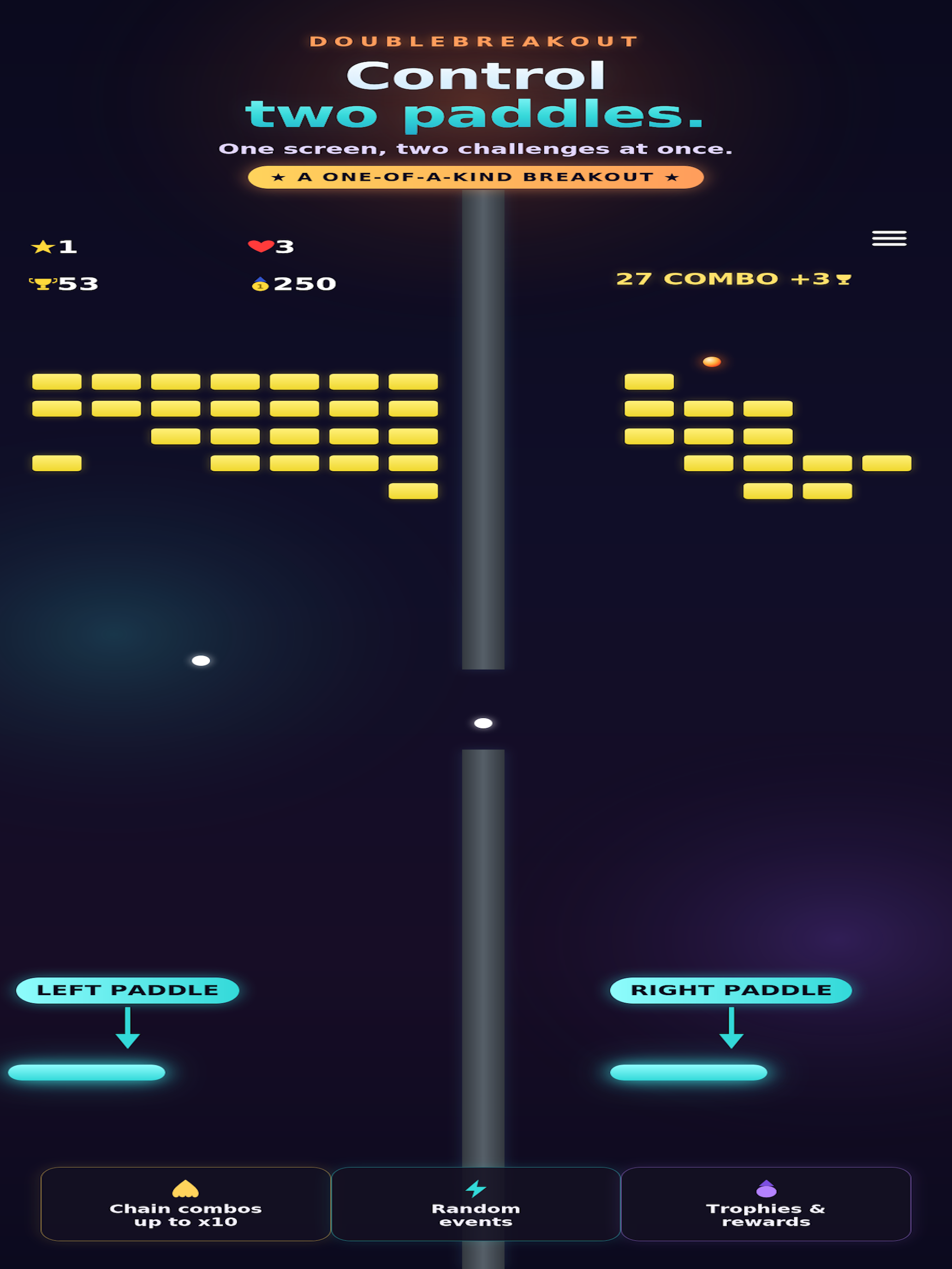 DoubleBreakout : Dual Paddle screenshot 13