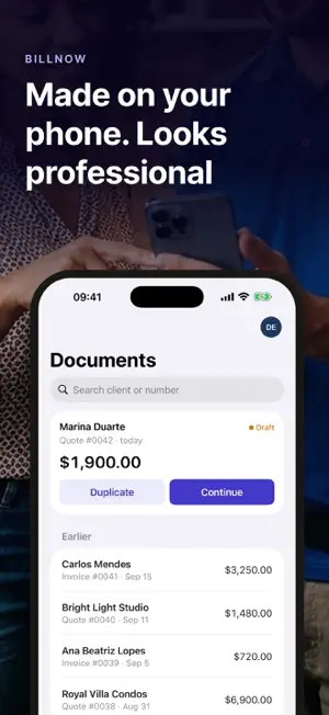 Billnow: Invoice & Quote Maker screenshot 2