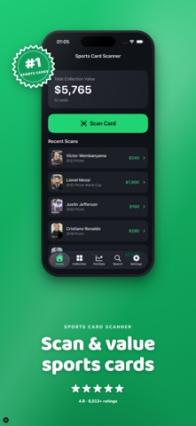 Sports Card Scanner: TCG iPhone screenshot