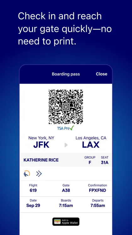 Captura 3 de 6 de JetBlue
