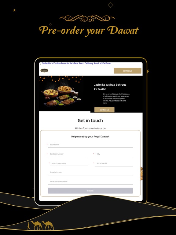 Behrouz - The Royal Biryani iPad screenshot 6 - Food & Drink app