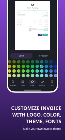 Invoice Maker - Quick Easy PDF iPhone screenshot