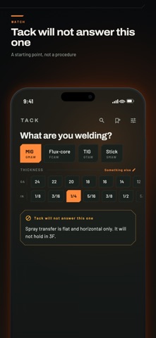 Tack: Welding Calculator Screenshot 3 of 6
