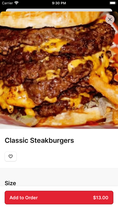 Matty G's Steakburgers iPhone screenshot 4 - Food & Drink app