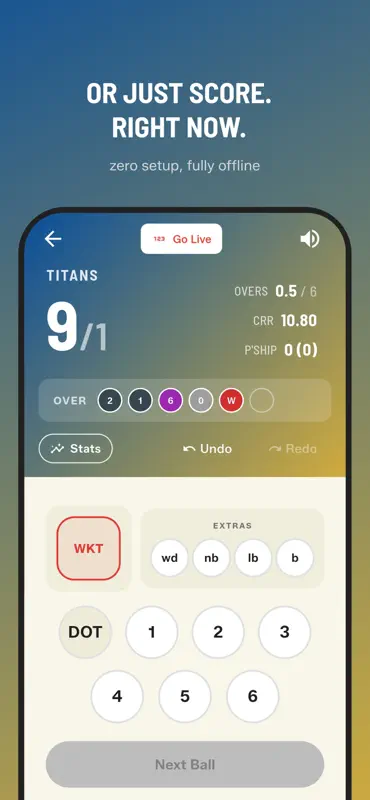 GULLY CRIX Cricket Scorer App screenshot 7 of 10