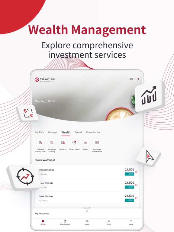 BOCHK 中銀香港 iPad screenshot 5 - Finance app