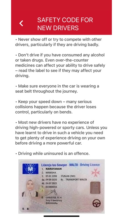 Malta Driving Theory Revision