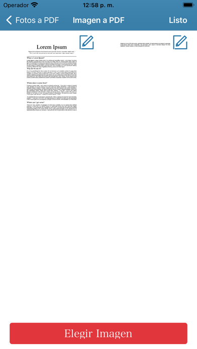 Convertir Fotos a PDF Escaner