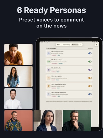 Point of Feed: AI Commentary iPad screenshot
