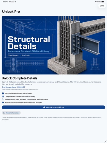 Structural Details iPad screenshot
