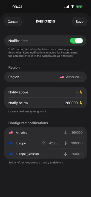 WoW Token Prices screenshot 4