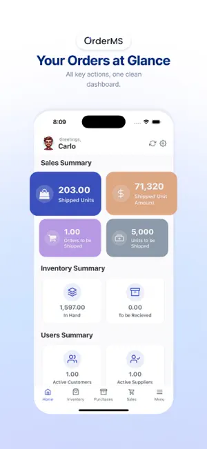 Order Management App - OrderMS screenshot 1