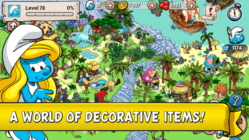 #4. Smurfs' Village (iOS) 由: Garden City Games