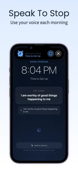 Affirmation Alarm Clock App screenshot 2