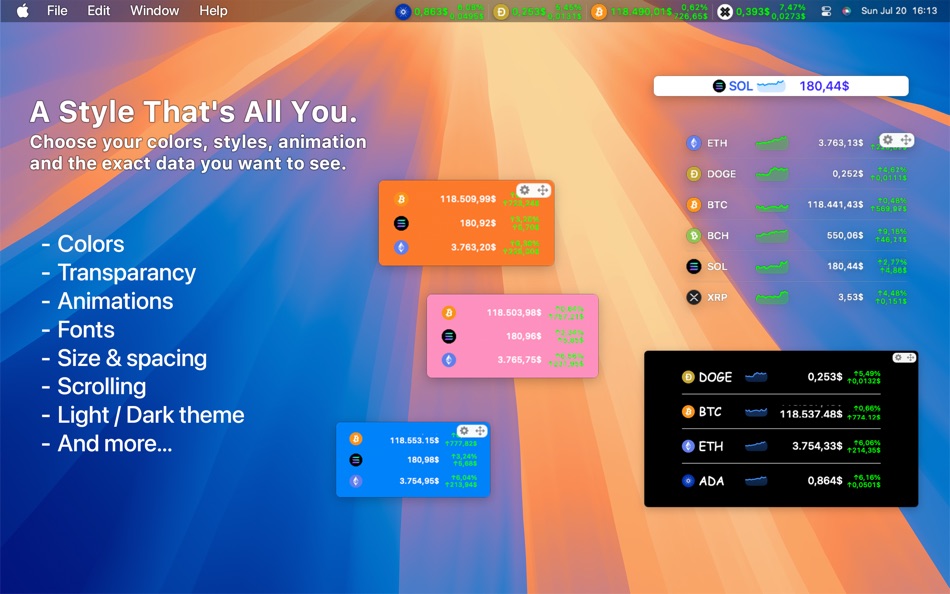 #4. Crypto Widgets for Coinbase (macOS) 由: Wonderlink SL
