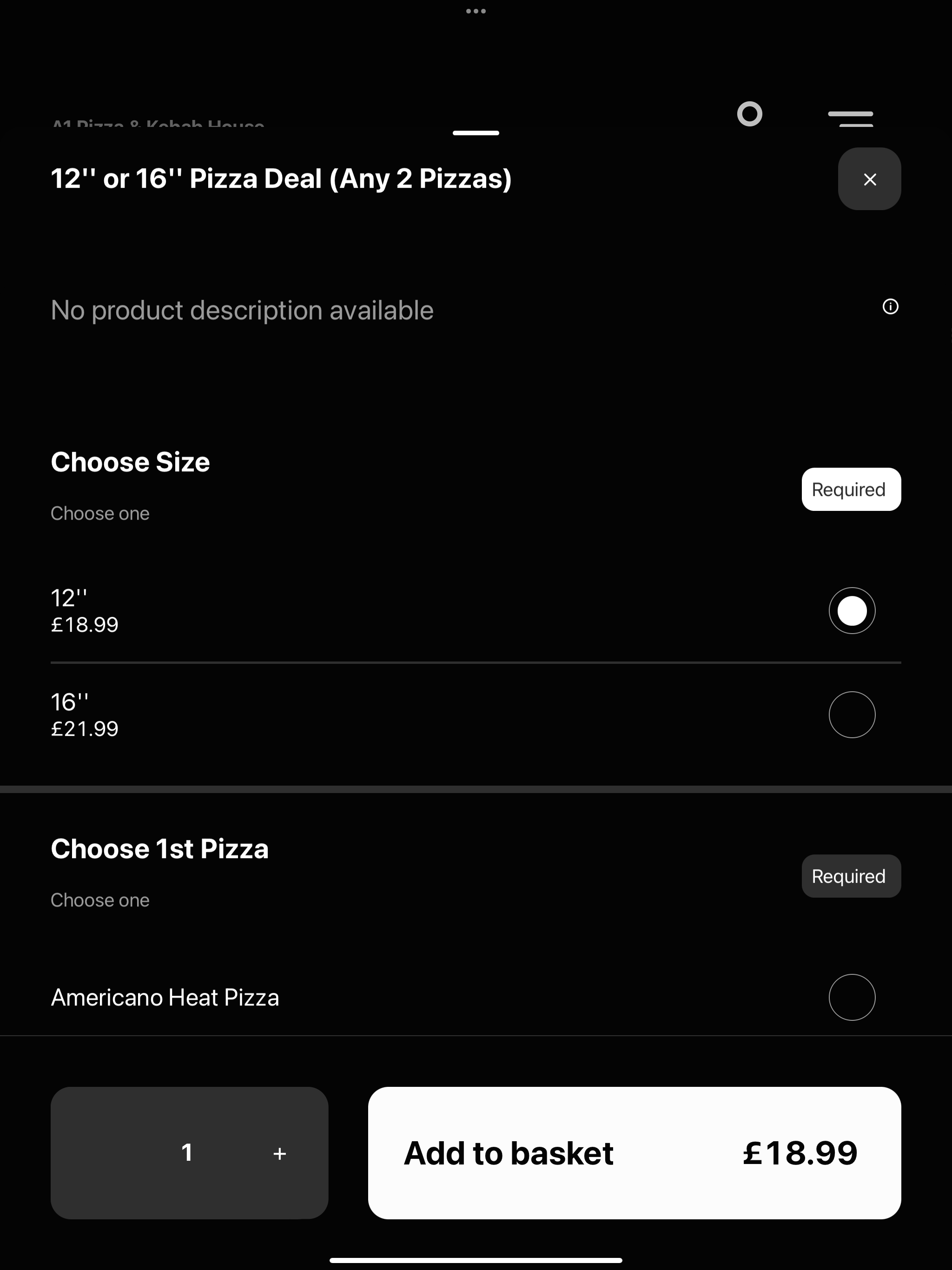 A1 Pizza & Kebab House UK screenshot 8