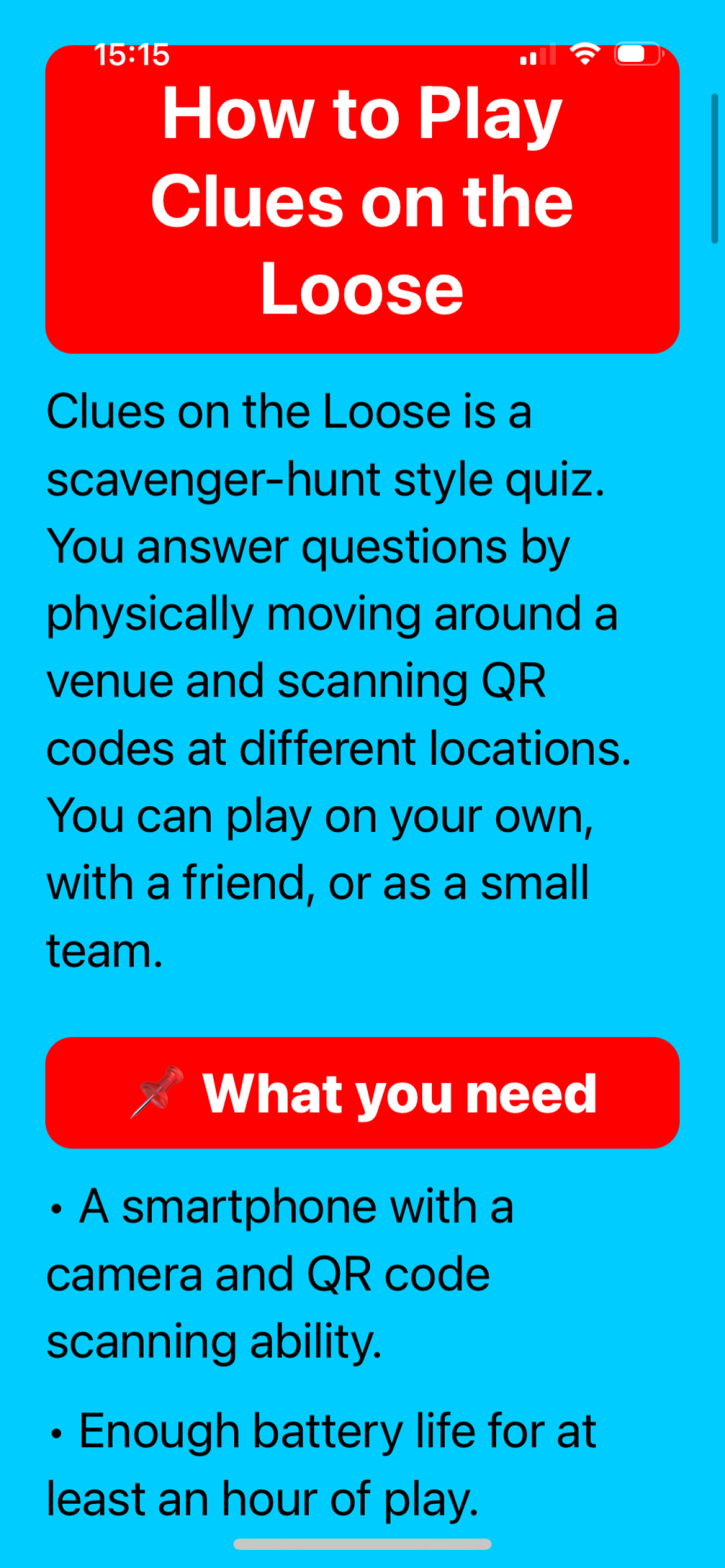 Clues on the Loose