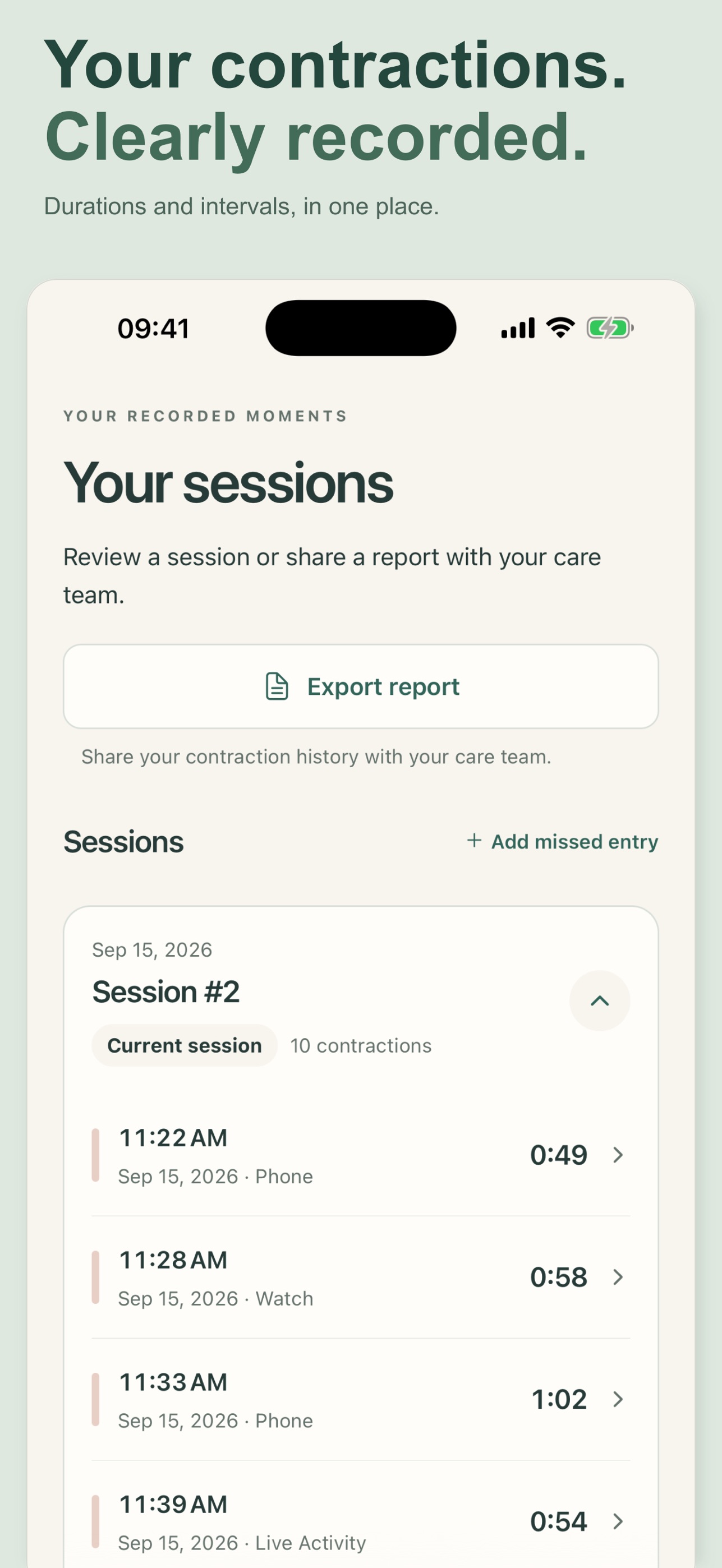 Screenshot 3 of LittleSoon: Contraction Timer