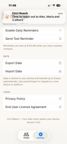 Circl Reach screenshot
