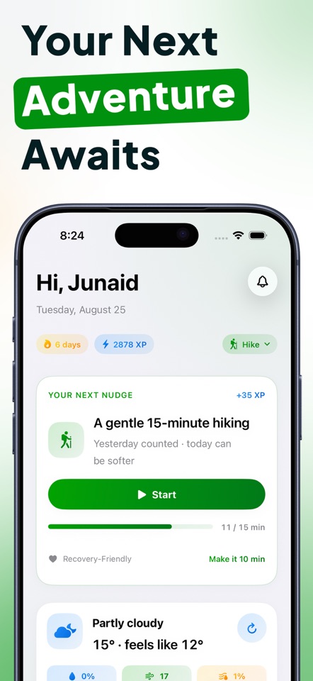 Outnudge: Hike, Bike & Run screenshot 2