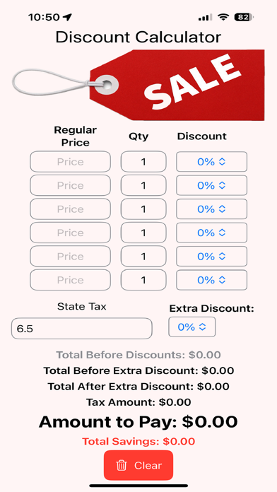 DiscountShoppingCalculator Screenshot