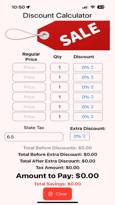 DiscountShoppingCalculator screenshot 1 of 1