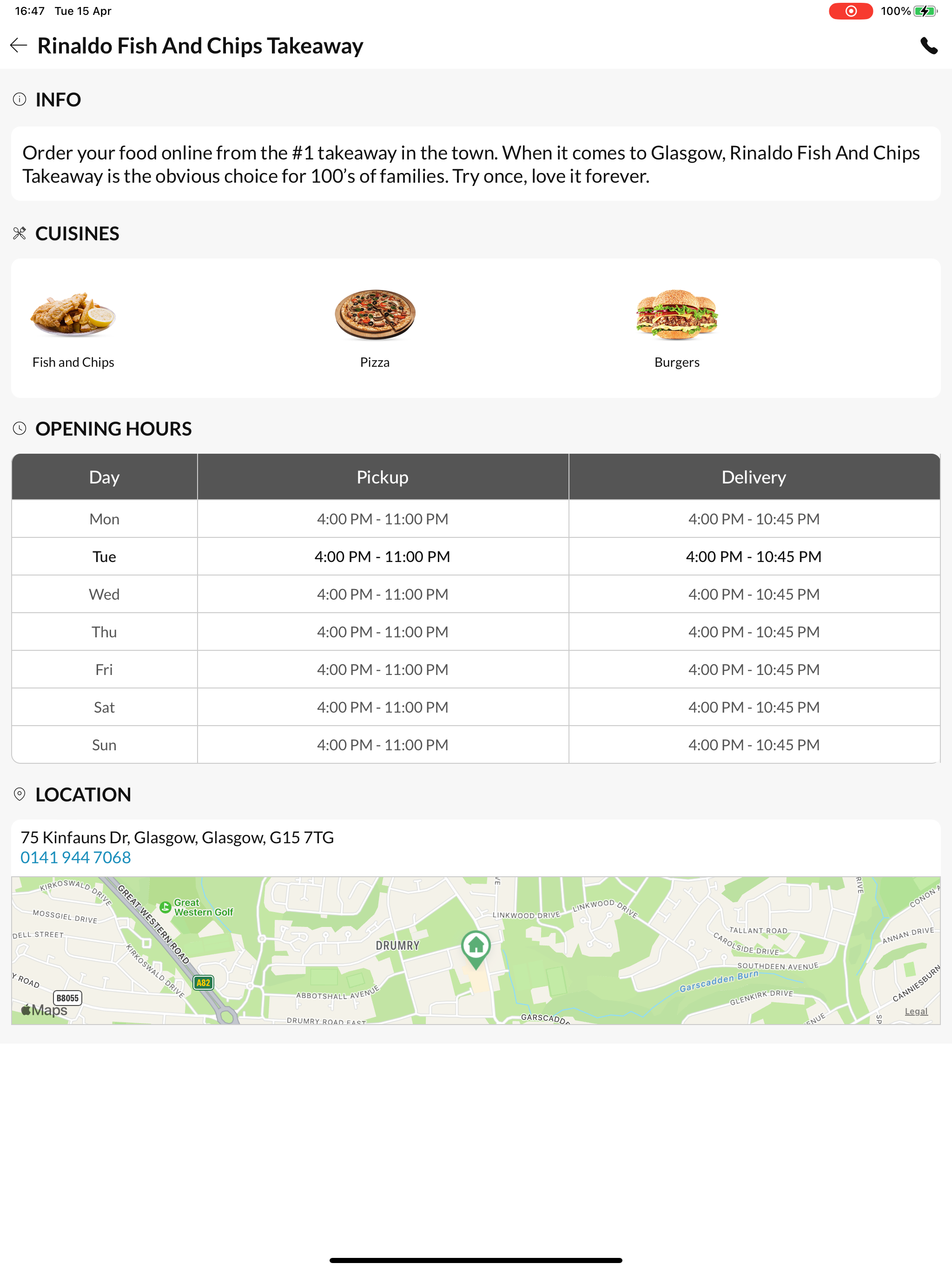 Rinaldo Fish & Chips Takeaway