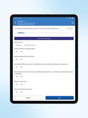 FORMIS Concussion Lite iPad screenshot