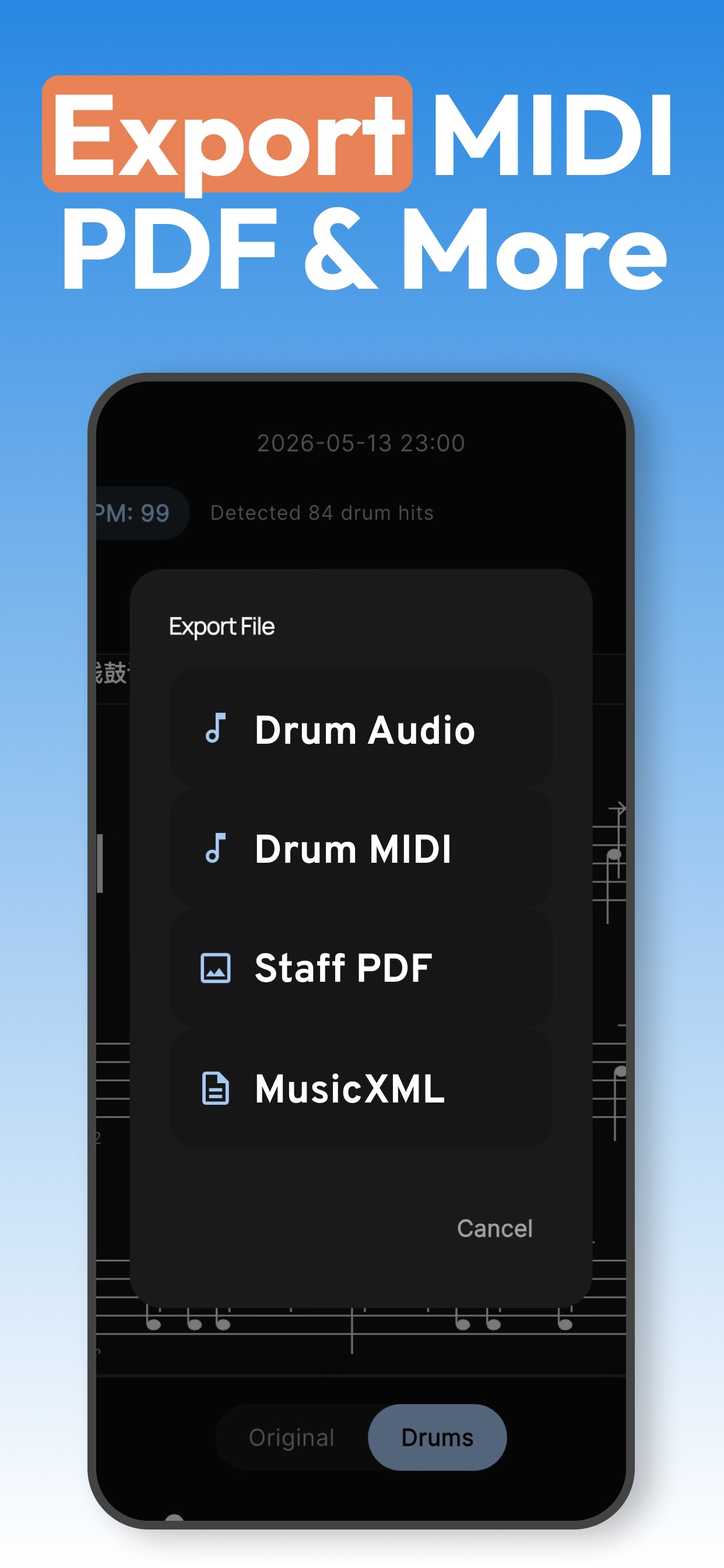 Drum Snap: Music to Drum Score screenshot 3