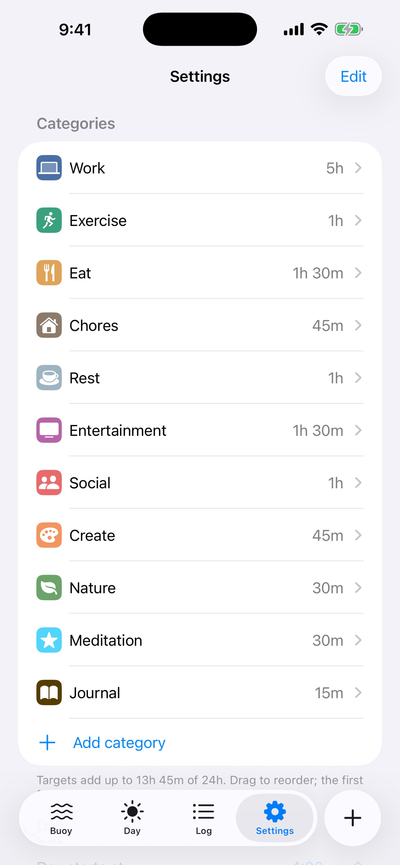 Screenshot 5 of Buoy: Energy Time Tracker
