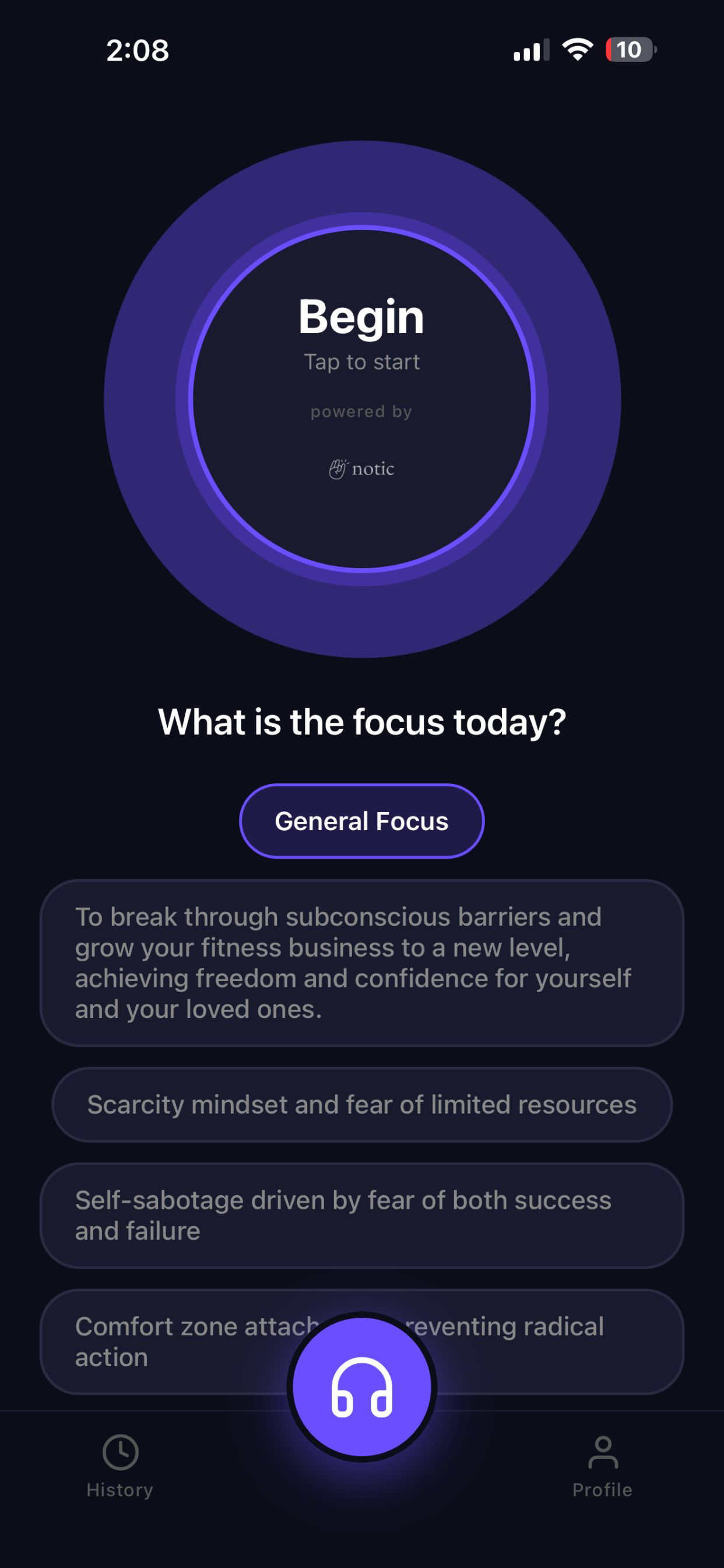 Notic - Personal AI Hypnotist