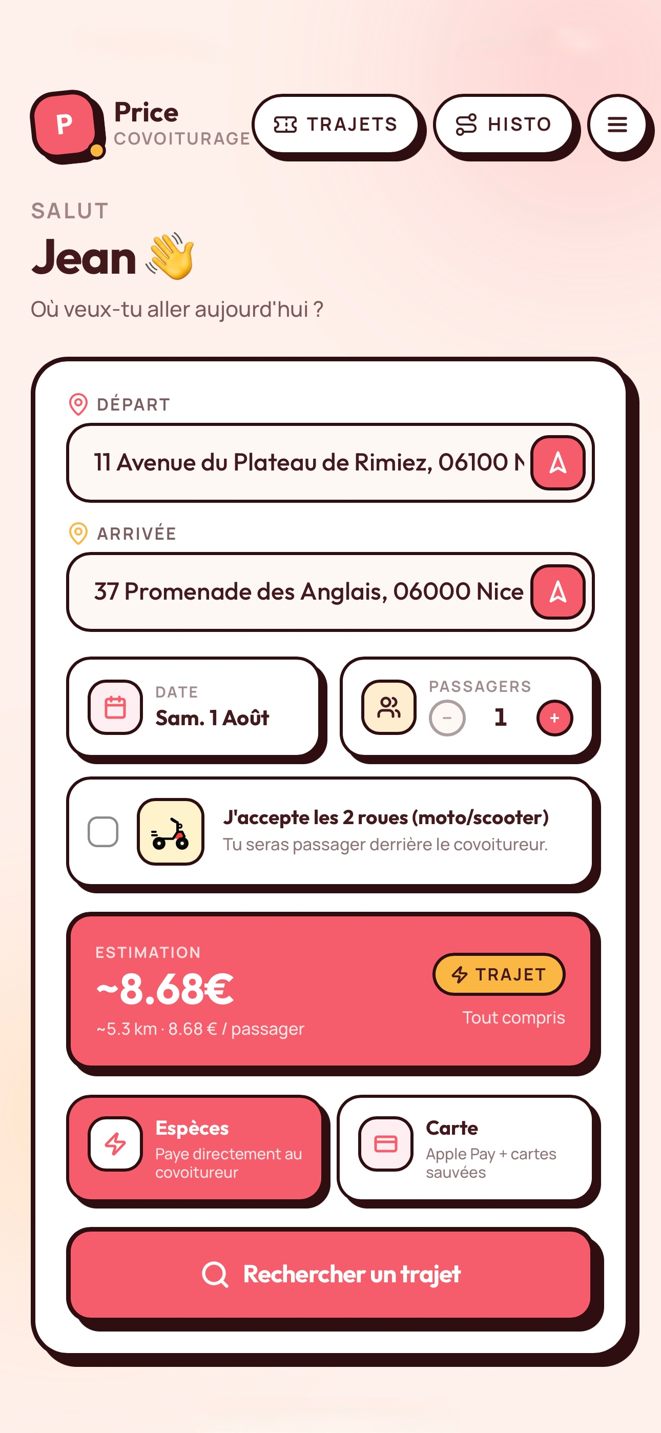 Price Covoit screenshot 6