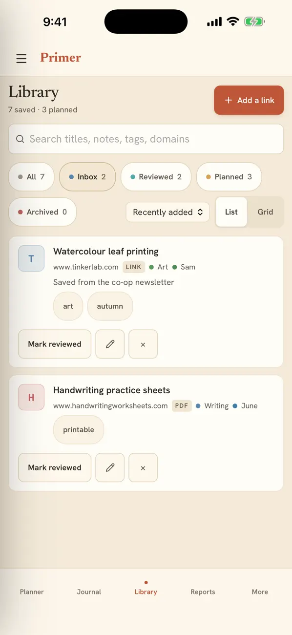 Screenshot #3 pour Primer Homeschool App