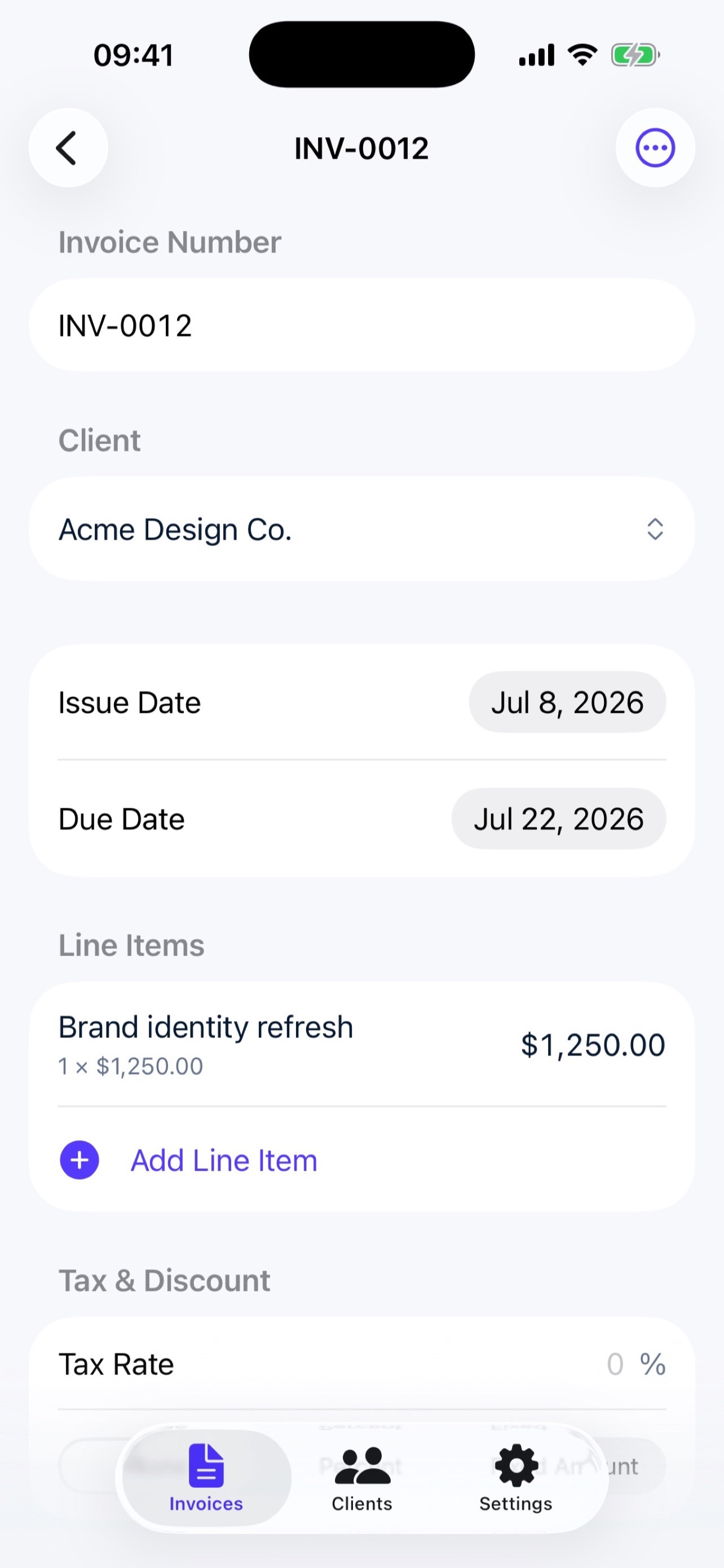 Screenshot 2 of InvoiceDeck