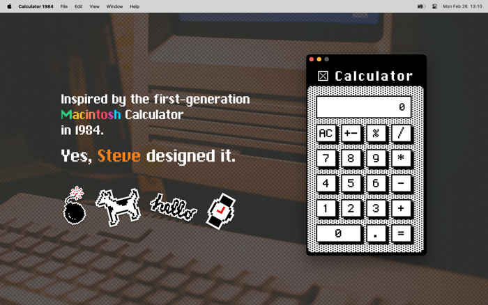 Calculator 1984：Pixel Stickers
