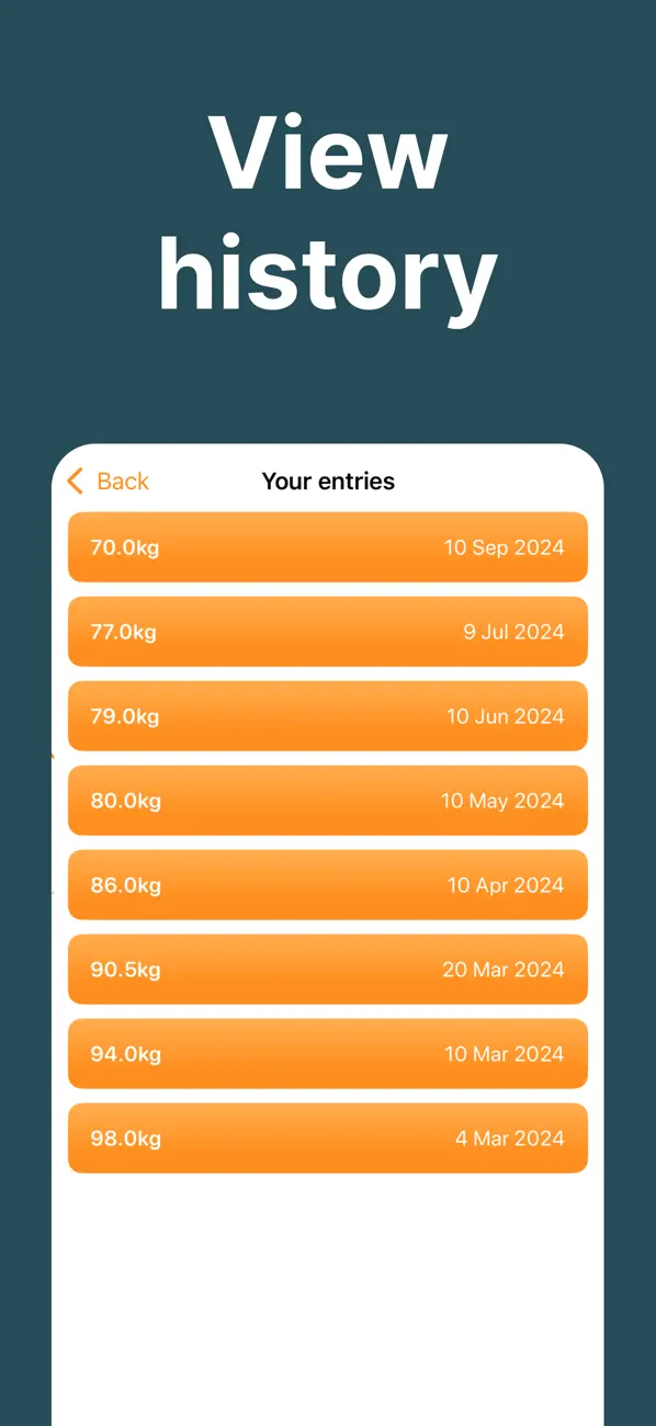 Screenshot #3 pour WeightSnap