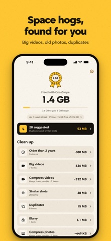 OnceSwipe: Swipe Photo Cleaner screenshot 2