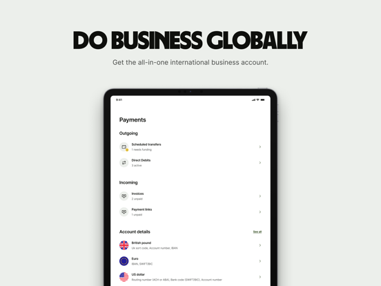Wise - Global Money iPad screenshot 7 - Finance app