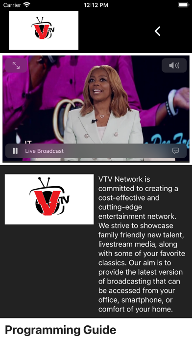 VTV Television Network Screenshot