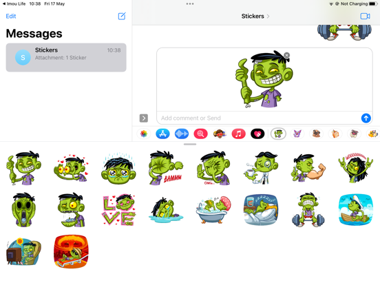Screenshot #4 pour Cute Zombie Emoji Stickers