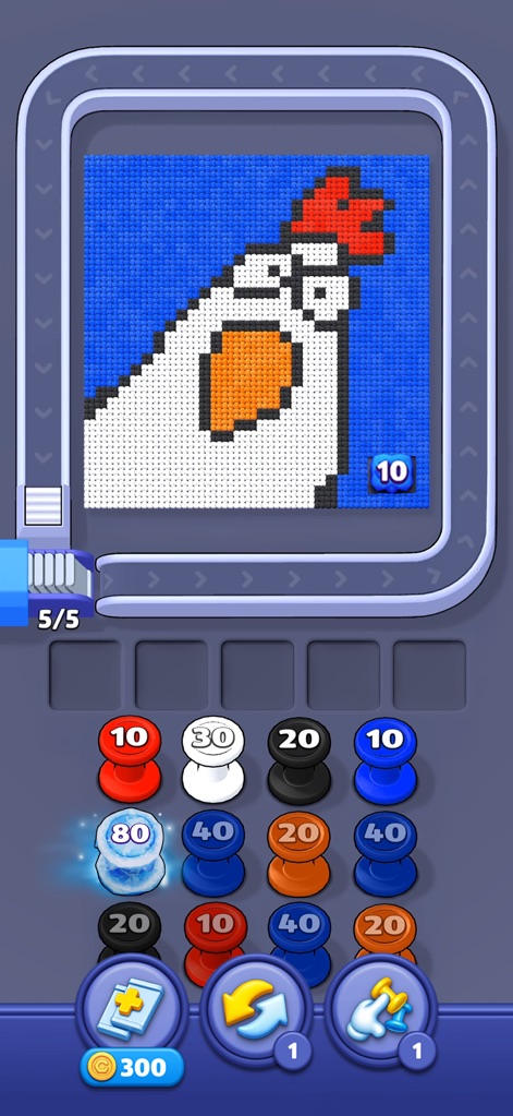 Yarn Loop: Knit Puzzle - Plongez dans l'univers de Yarn Loop où la gestion astucieuse des bobines colorées et le système de convoyeur intuitif sont clés pour réaliser des motifs. L'application invite à une réflexion stratégique pour chaque placement.