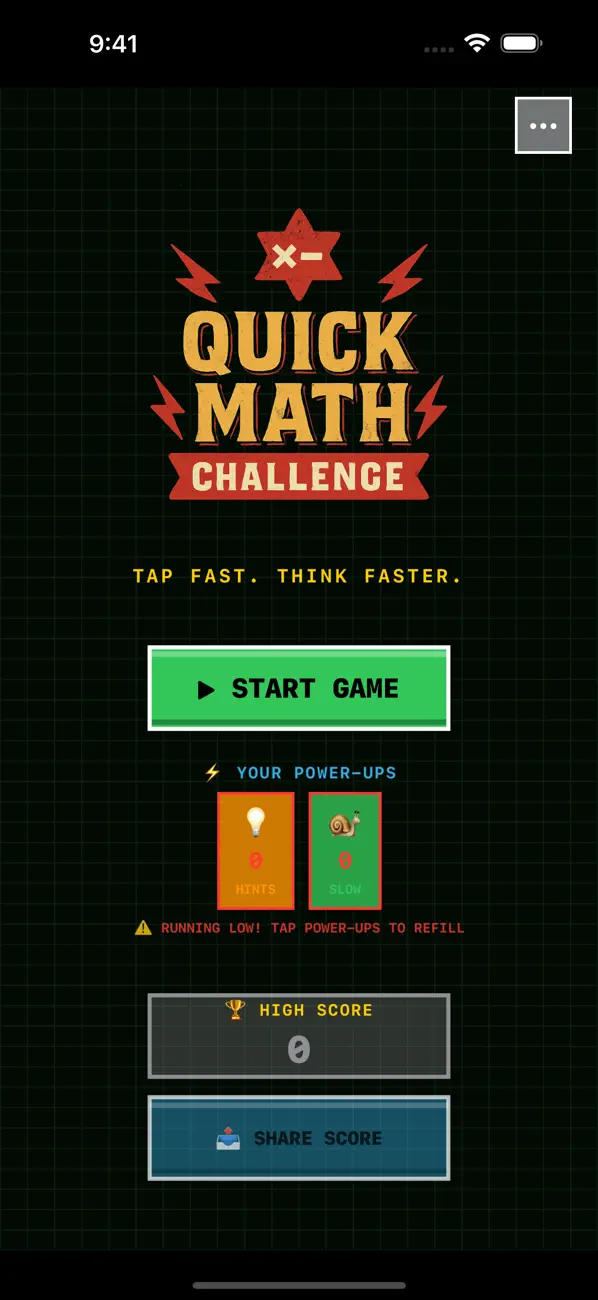 #1. Quick Math Challenge! (iOS) By: Alex Lee