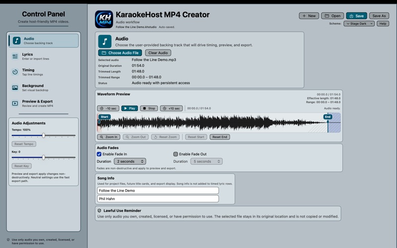 KaraokeHost MP4 Creator screenshot