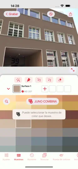 Captura de pantalla de Juno Color en iPhone 3