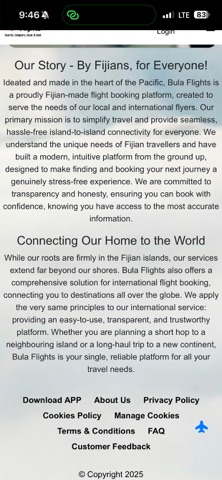 Bula Flights screenshot