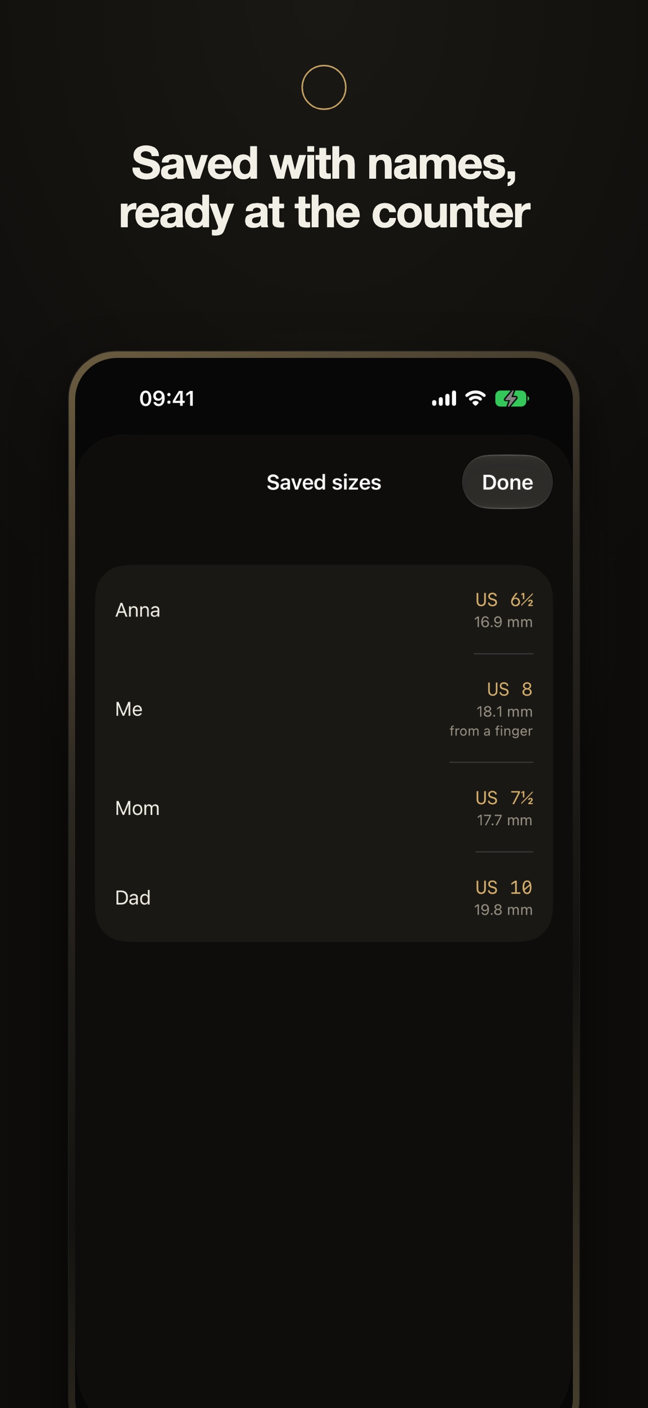 Screenshot 4 of Anella: Ring Sizer & Chart