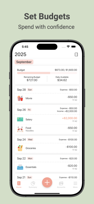 Peach Budget: Expense Tracker Screenshot 2 of 7